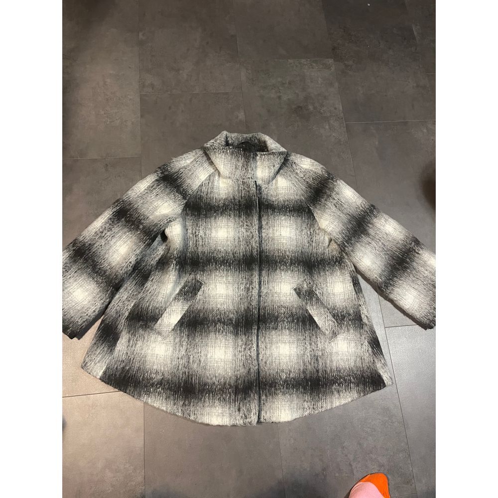 Stylish Ombre Plaid Wool Blend Jacket Cozy Winter Outerwear‎